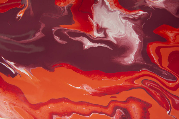 Paint splash of red, orange and white colors - Photo, image