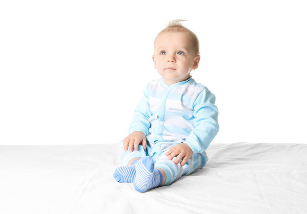 Beyaz izole şirin komik bebek - Fotoğraf, Görsel