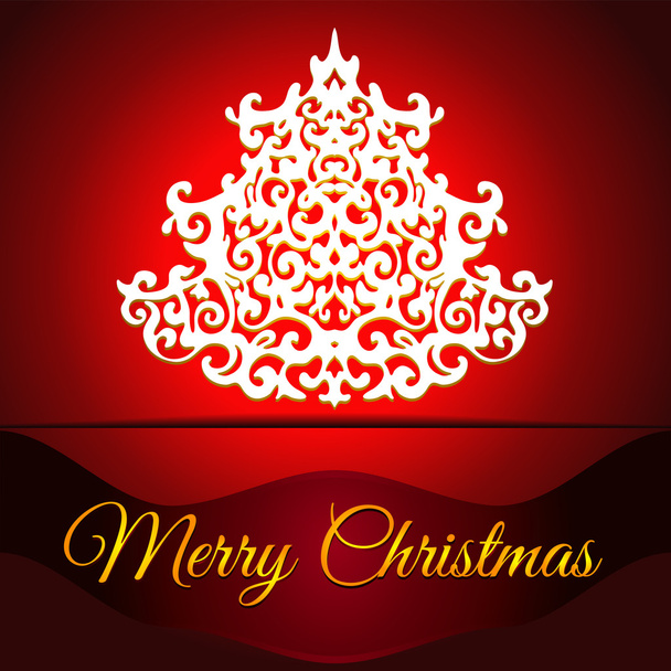 Árbol de Navidad vector tarjeta de felicitación
 - Vector, imagen