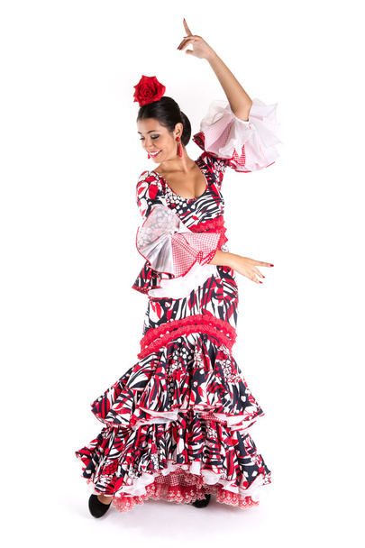 Flamenco dancer in beautiful dress - Foto, imagen