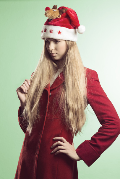 fashion woman with funny christmas style - Foto, Imagem