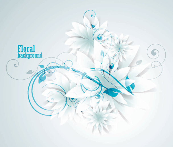 Abstract floral background with place for text - Vector, Image