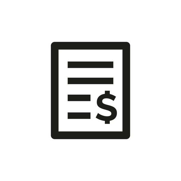 Εικονίδιο πληρωμής λογαριασμού σε λευκό φόντο. Εικονογράφηση διανύσματος - Διάνυσμα, εικόνα
