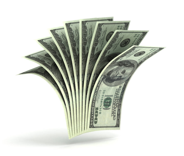 Many Dollars (isolated with clipping path) - Photo, Image