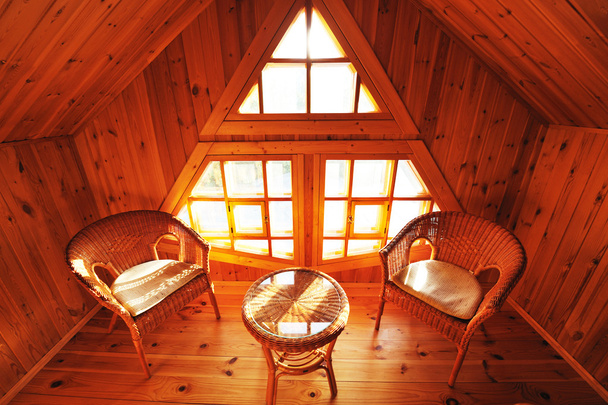 Wooden interior - Valokuva, kuva