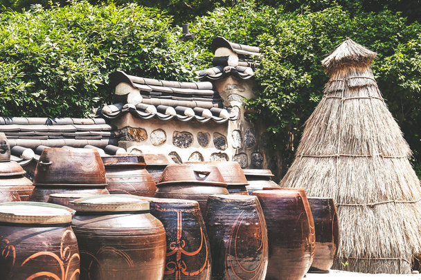 Tradicional coreano. Pueblo antiguo, Pueblo, Corea
 - Foto, Imagen