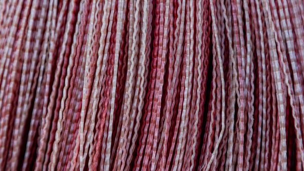 Multi-color Broom Stripes Kort. Textuur patroon close-up detail macro. Abstracte achtergrond. - Foto, afbeelding
