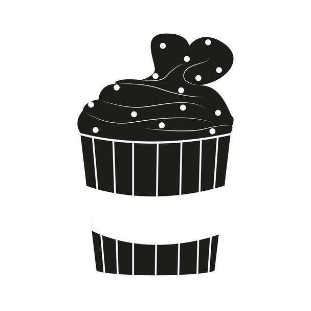 Isolated decorated cupcake - Vektor, obrázek