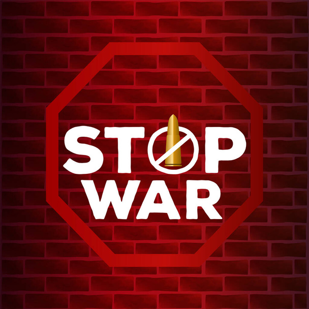 Stop war poster - Vector, imagen