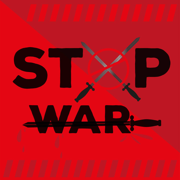 Stop war poster - Vektor, Bild