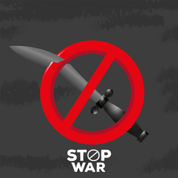 Stop war poster - Vector, imagen