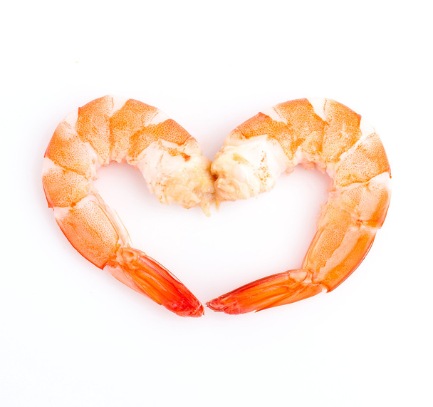Shrimp on white background - Foto, Imagen