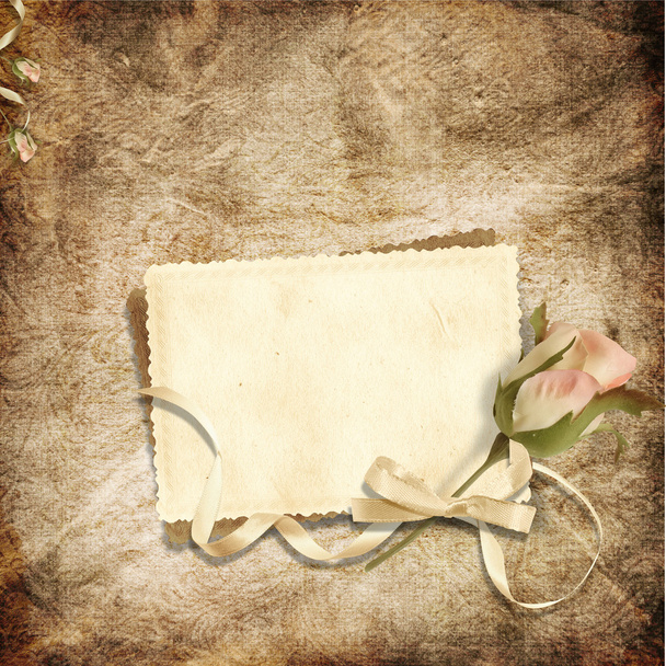 Beautiful card for congratulations or invitation on the vintage background - Photo, image