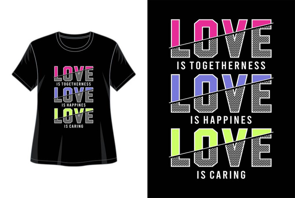 love typography for print t shirt - Vector, Image