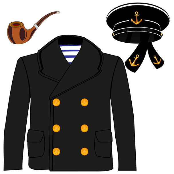 Form of the military sailor on white background is insulated - Vecteur, image