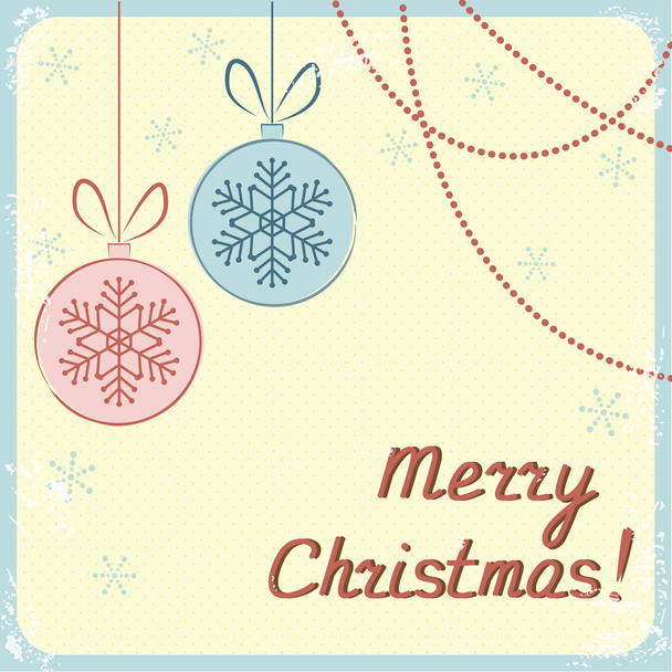 Різдвяна листівка в вінтажному стилі
 - Вектор, зображення