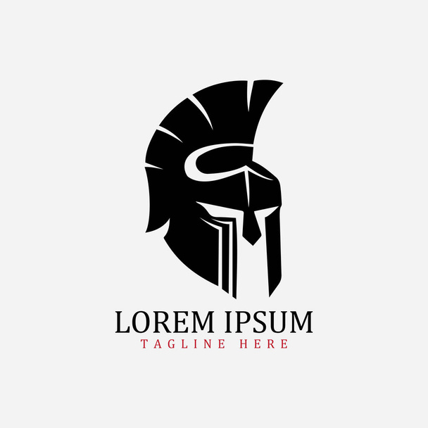 Spartan Helmet Warrior Logo Design Vector Stock Vector (Royalty
