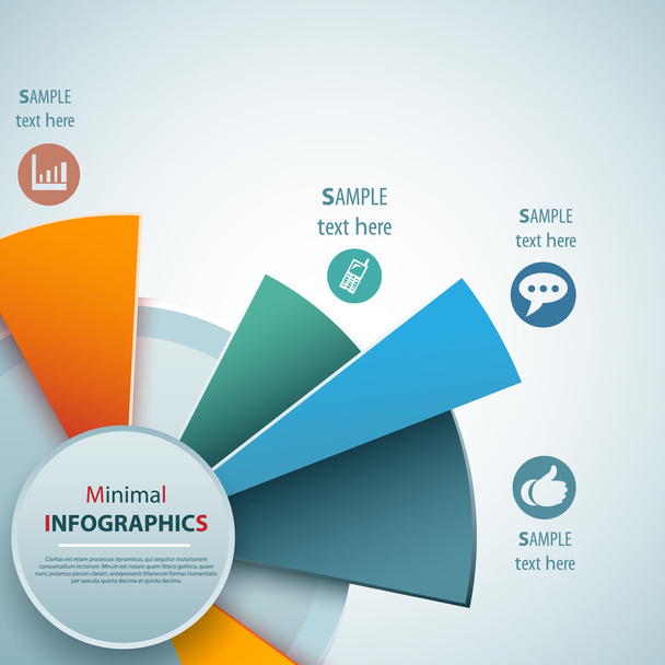Abstract 3D Paper Infographics - Vector, Image