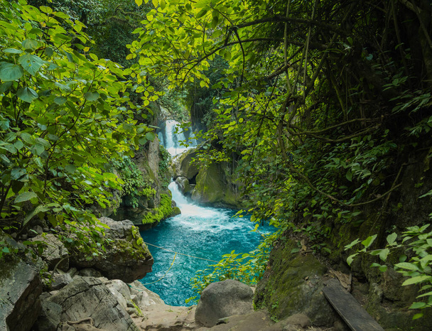 Fluss schöne Wasserfälle von tamasopo san luis potosi Mexico - Foto, Bild