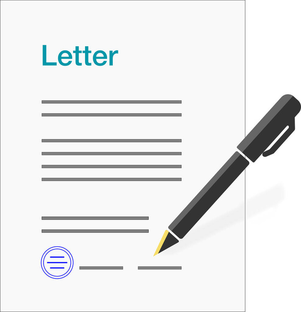 Літера, ізольований, білий фон з ручкою
 - Фото, зображення