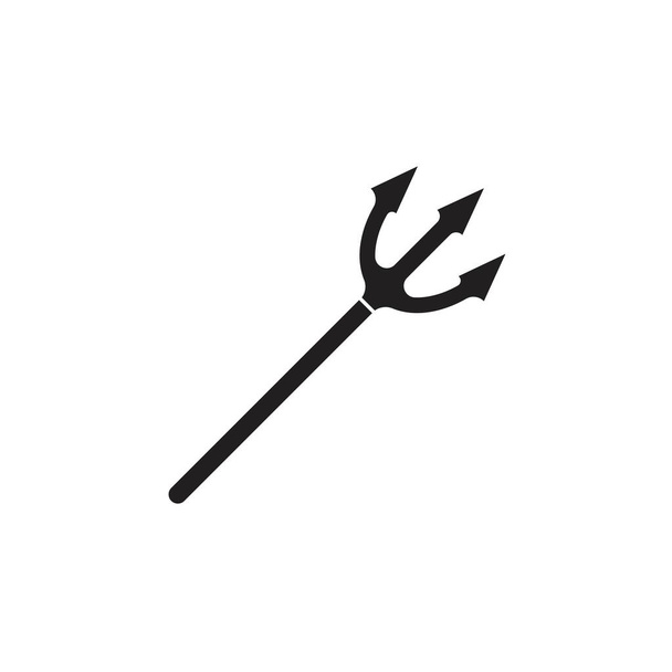 Trident Logo Plantilla vector icono ilustración diseño - Vector, imagen
