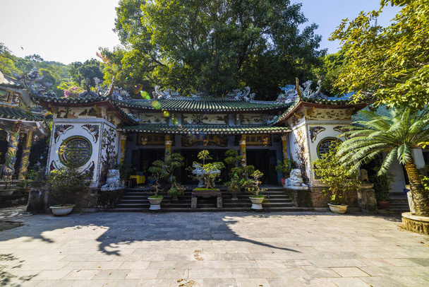 DA NANG, VIETNAM - 14 Juanuary 2020: beautiful images, Pagoda at the marble temple. - Photo, image