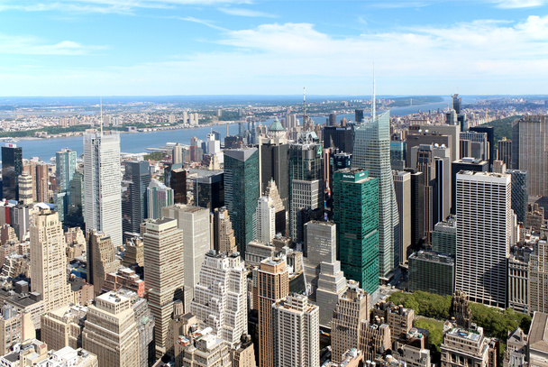 Antena w panoramę Nowego Jorku - Zdjęcie, obraz