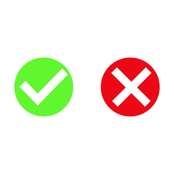 Comprobar icono de marca en diseño plano sobre fondo blanco
 - Vector, Imagen