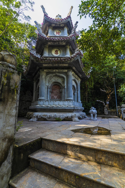 DA NANG, VIETNAM - 14 Juanuary 2020: beautiful images, Pagoda at the marble temple. - Photo, Image