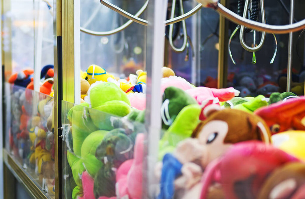 Mechanical claw game machine. Close-up view. - Photo, Image