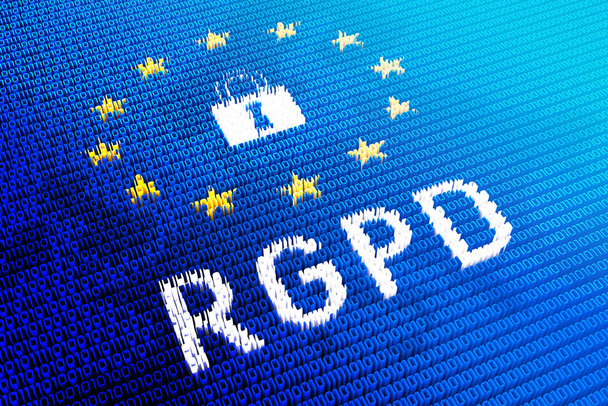 RGPD/ GDPR - General Data Protection Regulation concept - 3D illustration - Photo, Image