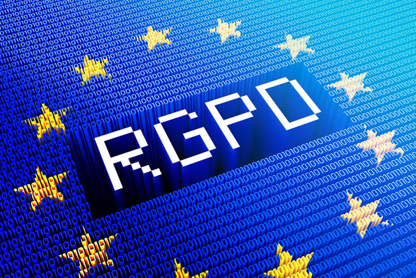 RGPD/ GDPR - General Data Protection Regulation concept - 3D illustration - Photo, Image