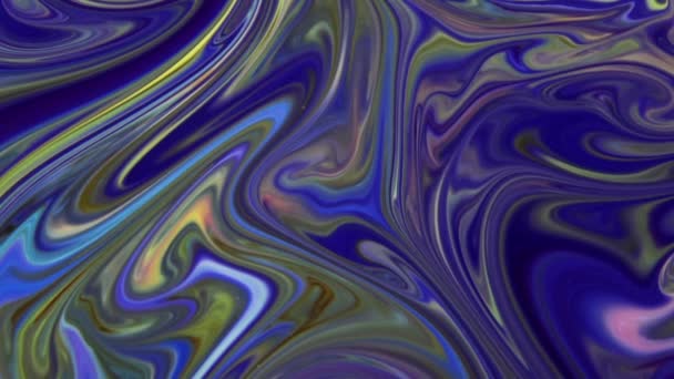 Slow Motion Macro Abstract Pattern Artistic Concept Color Surface Moving Surface Liquid Paint Splashing Art Design Texture - Footage, Video