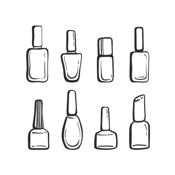 Nagellack-Symbole, einfach Vektorillustration  - Vektor, Bild