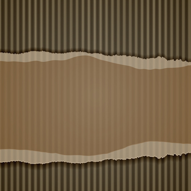 разорванная граница из гофрированного картона
 - Вектор,изображение