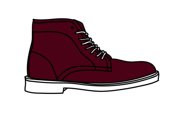 hand-drawn vector illustration of stylish shoe on white - ベクター画像