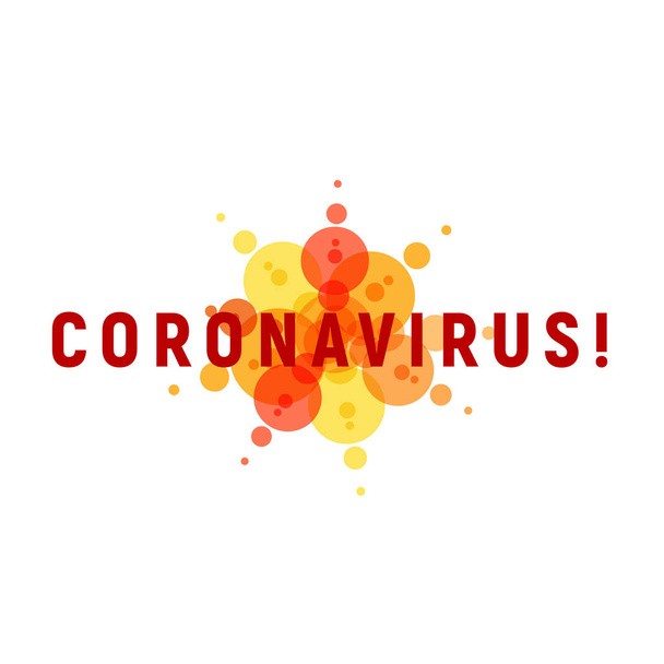 Coronavirus, geïsoleerd vectoricoon voor infographics, nieuws en posters, close-up platte afbeelding van Covid-19, virus uit Wuhan dat een epidemie veroorzaakte over de hele wereld. - Vector, afbeelding