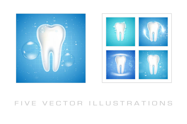 Dental care Tooth Icons. Graphic concept for your design - Vektori, kuva