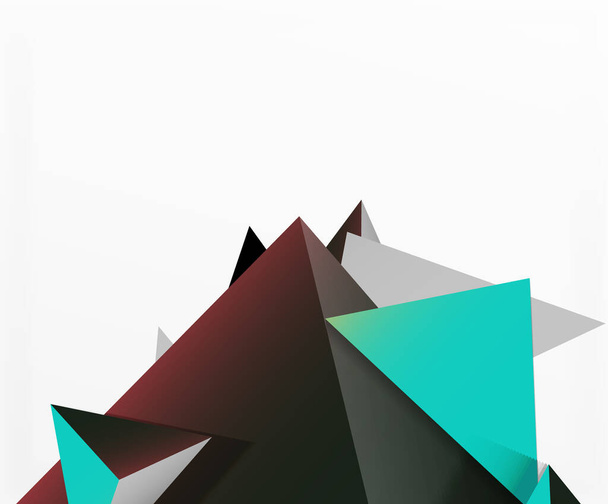 Abstrakter Hintergrund, Mosaik-3D-Dreiecke Komposition, Low-Poly-Design. Vektor-Illustration für Tapeten, Banner, Hintergrund, Karte, Buchillustration, Landing Page - Vektor, Bild