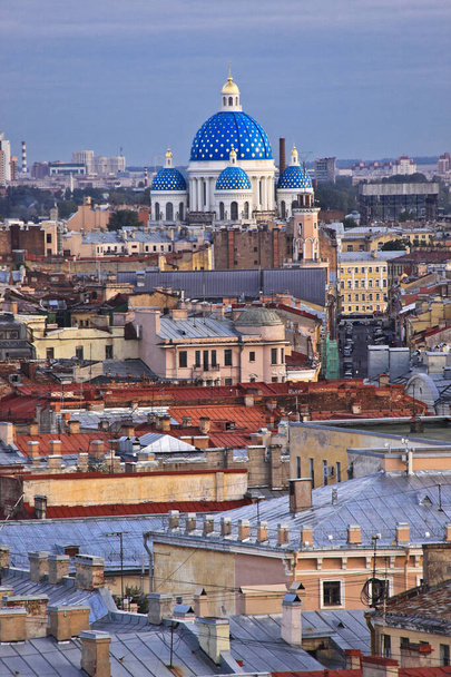 Pohled na katedrálu Trinity z ptačí perspektivy. Petrohrad - Fotografie, Obrázek