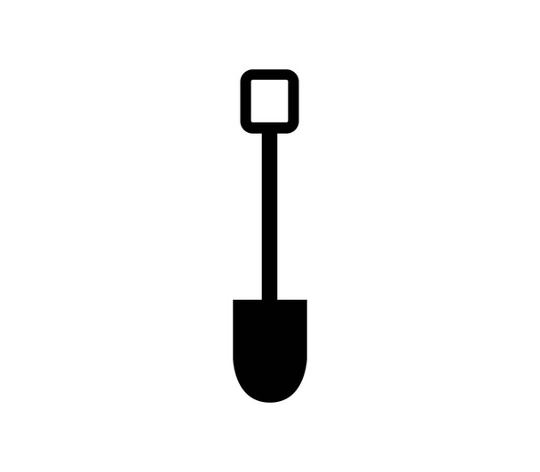 иконка лопаты, изображенная вектором на белом фоне
 - Вектор,изображение