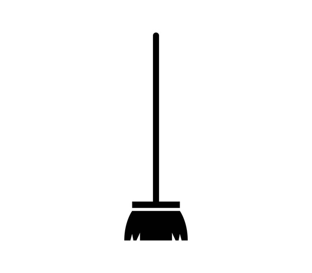icona della scopa su sfondo bianco - Vettoriali, immagini