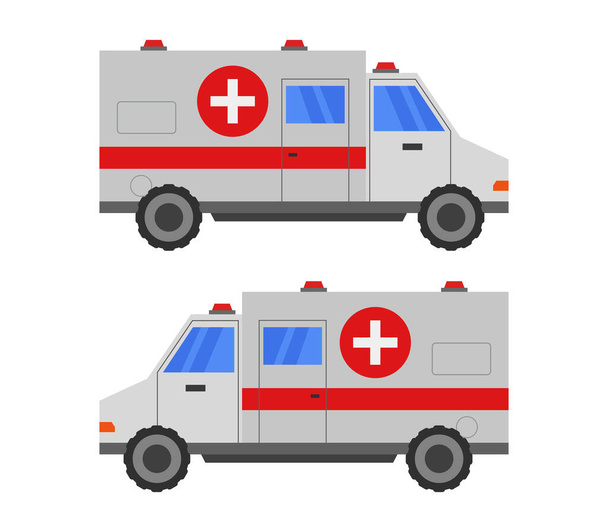 icono plano Ambulances, ilustración vectorial - Vector, Imagen