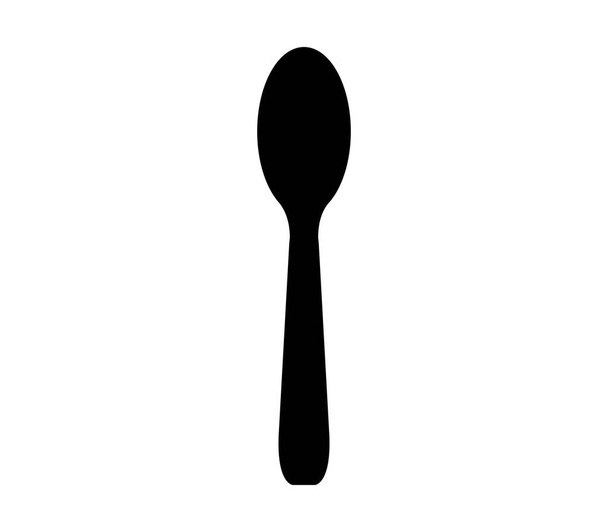 Spoon icona piatta su sfondo bianco, illustrazione vettoriale  - Vettoriali, immagini