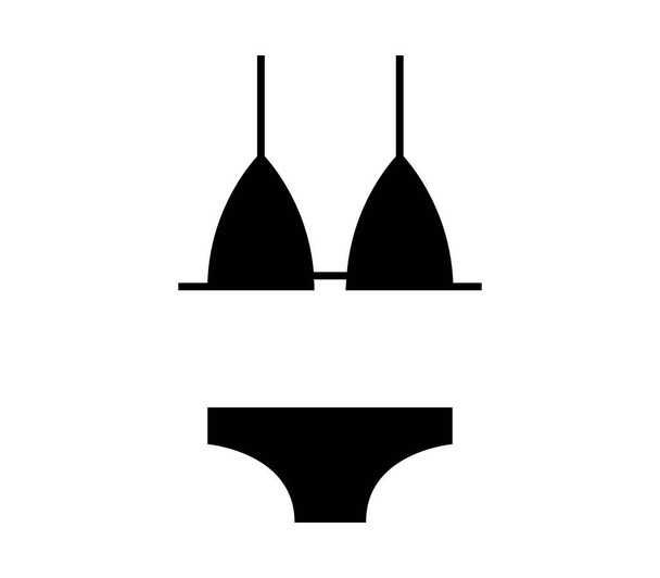 ícone swimwear ilustrado em um fundo branco
 - Vetor, Imagem