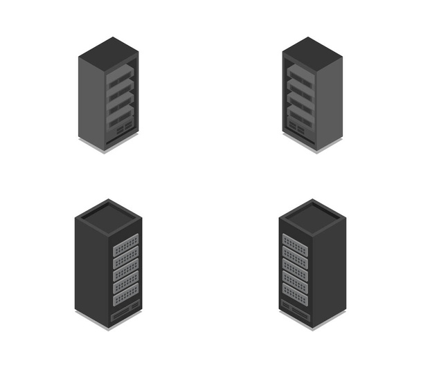 icono de base de datos del servidor en fondo blanco
 - Vector, Imagen
