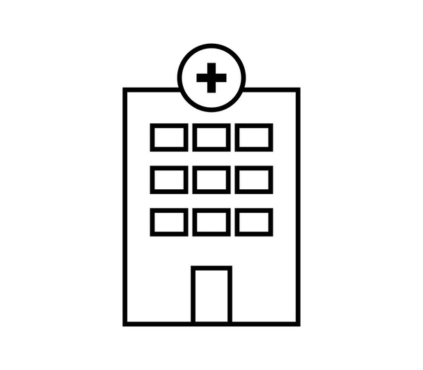 hospital icon on a white background - Vector, Image
