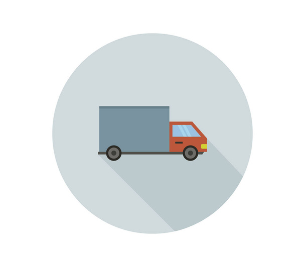 иллюстрация грузовика на белом фоне
 - Вектор,изображение