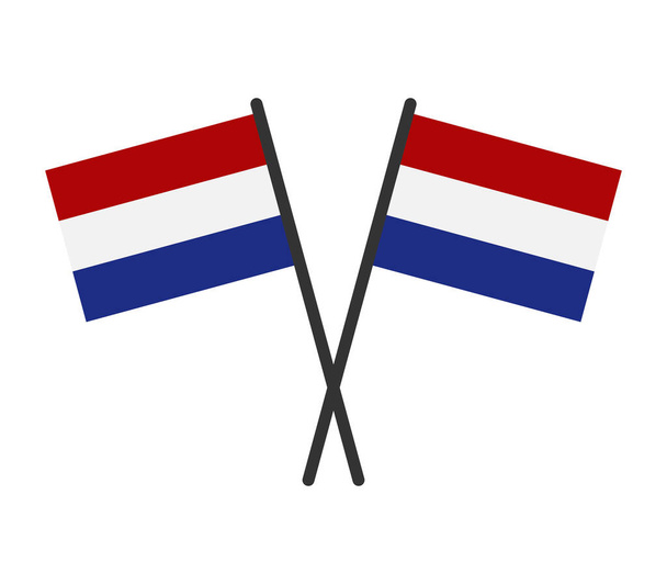 holland flagi na białym tle - Wektor, obraz
