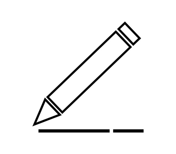 potlood pictogram op een witte achtergrond - Vector, afbeelding